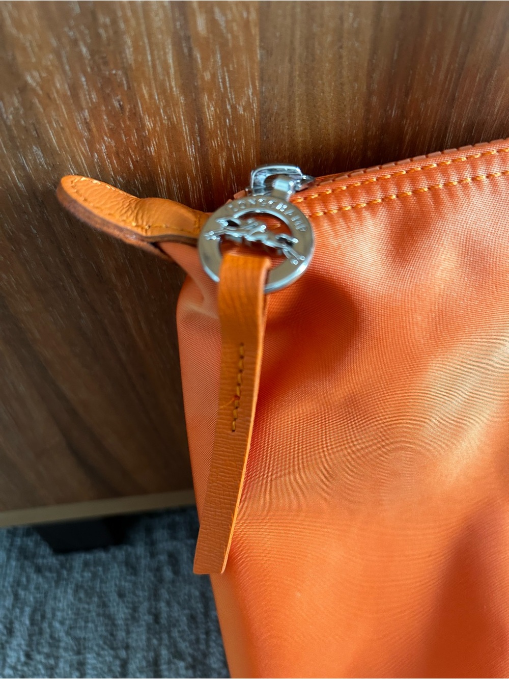 Longchamp Orange Women's Tote Bag - Classic Everyday Carry - Picture 3 of 16